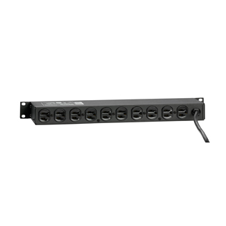 5500-15N Straight Blade Plug Surge Protected Power Distribution Unit, 120 V AC, 15 A, 12 Outlets, 12 ft L Cord, Rack Mount