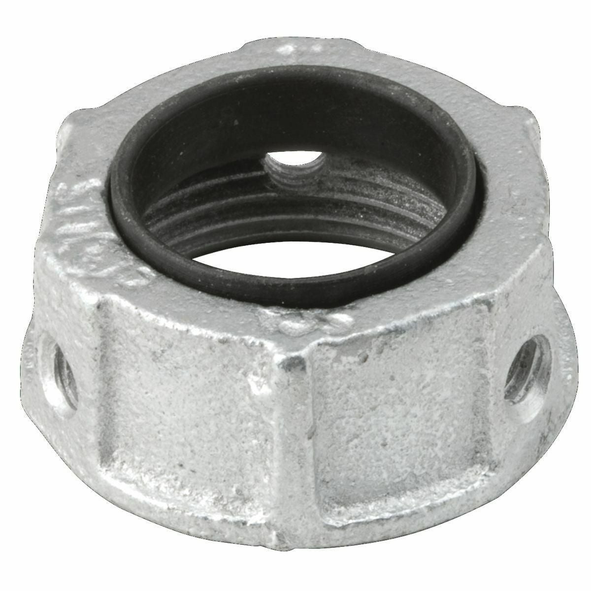 1132 1-Piece Threaded Conduit Bushing, 1/2 in Trade, Iron, Electroplated Zinc