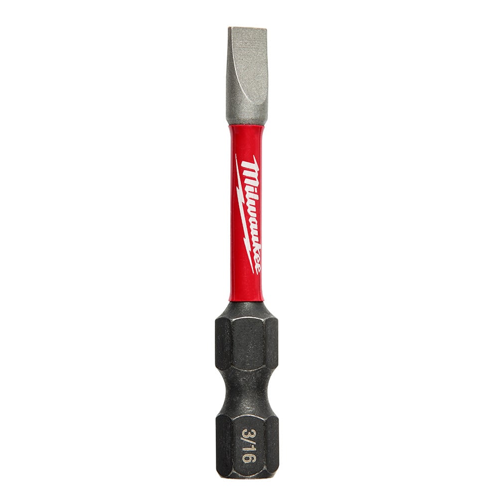 48-32-4757 Shockwave Impact Duty Impact Power Bit, 3/16 in Slotted Point, 2 in OAL, 1/4 in, Steel