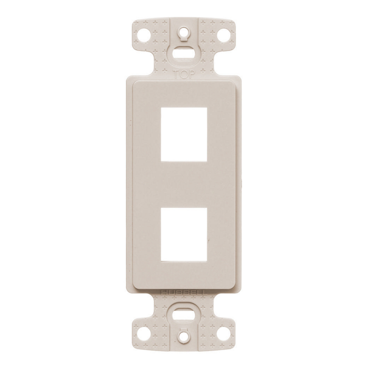 NS612LA Standard Decorator Keystone Frame, 1 Gangs, 2 Ports, High-Impact Thermoplastic, Light Almond