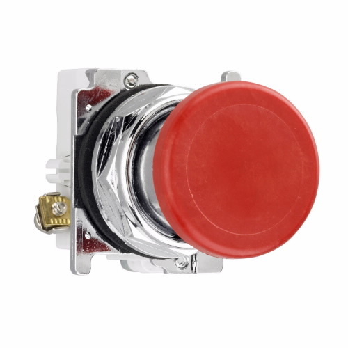 10250T26R Heavy Duty Oil/Watertight Standard Non-Illuminated Pushbutton, 40 mm, 1NC Contact, Red