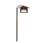 ZEN GARDEN PATH LIGHT - Path lighting with Far Eastern style and amber glass offers soft light with good spread for illuminating paths and walkways.