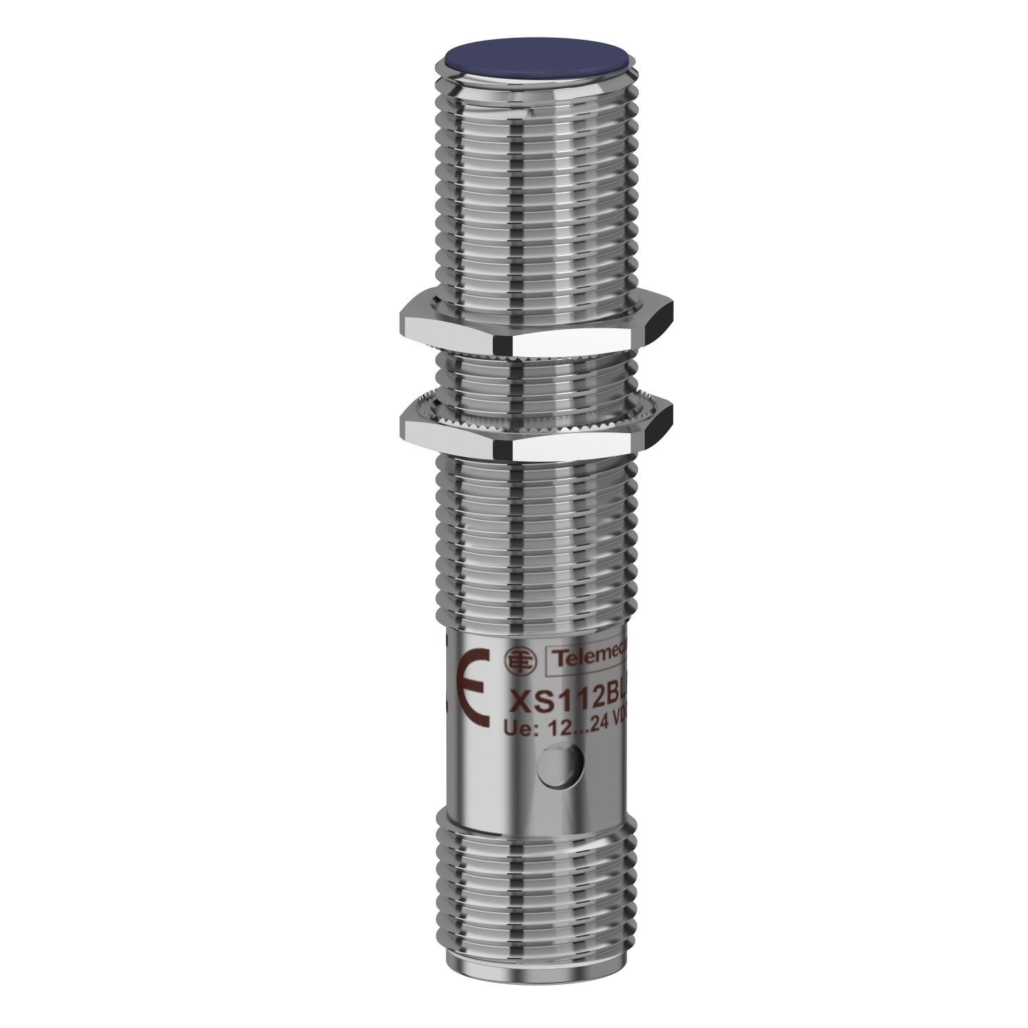 XS112BLPBM12 OsiSense XS1 Series Cylindrical Fixed Form Proximity Sensor, Inductive, PNP/Discrete Output, 1NC Contact, 12 to 24 V DC