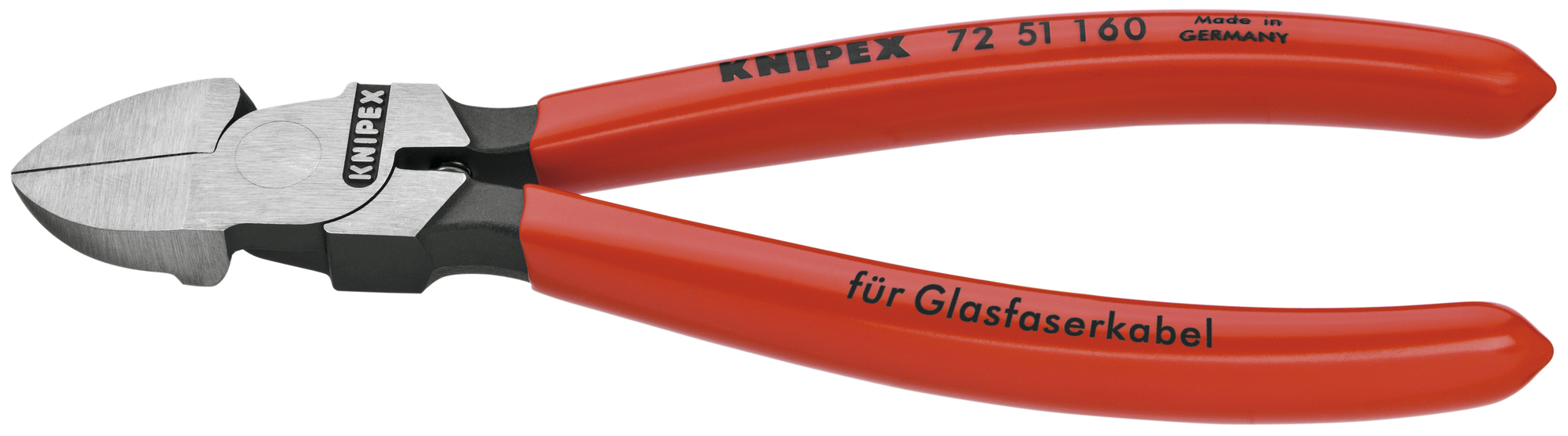 Diagonal Cutters for Fiber Optics, 6 1/4 in., Plastic Coating