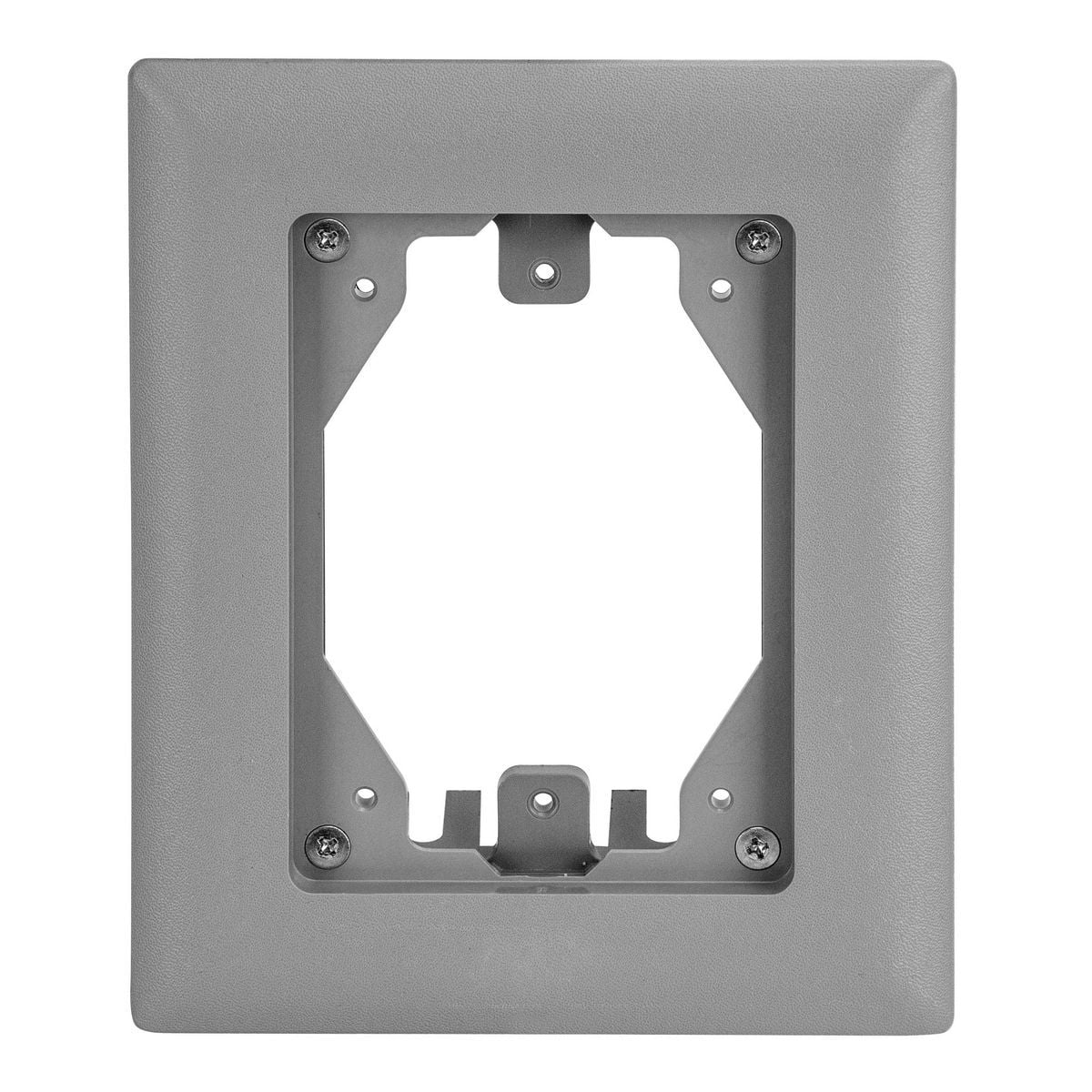 PFBRFGY1 1-Gang Molded Rectangular Standard Carpet Flange, 6 in L, PVC