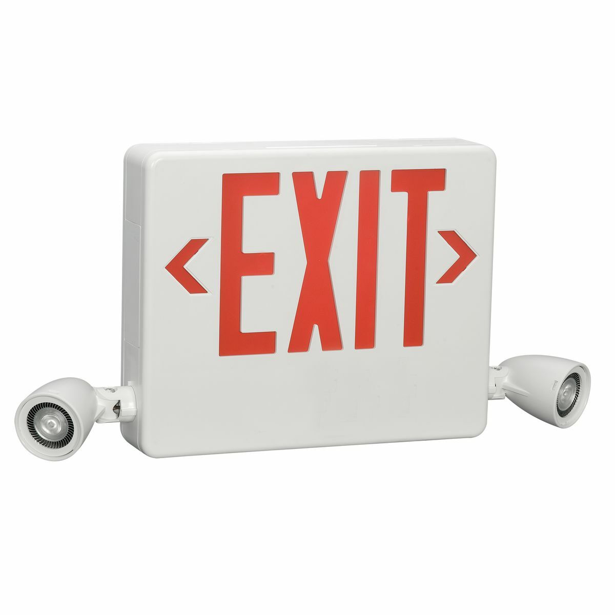 HCXURW-0-RC12 Combination Universal Single/Double Face Emergency Light/Exit Sign, 23 W Fixture, 120/277 V AC, White Housing, EXIT Legend