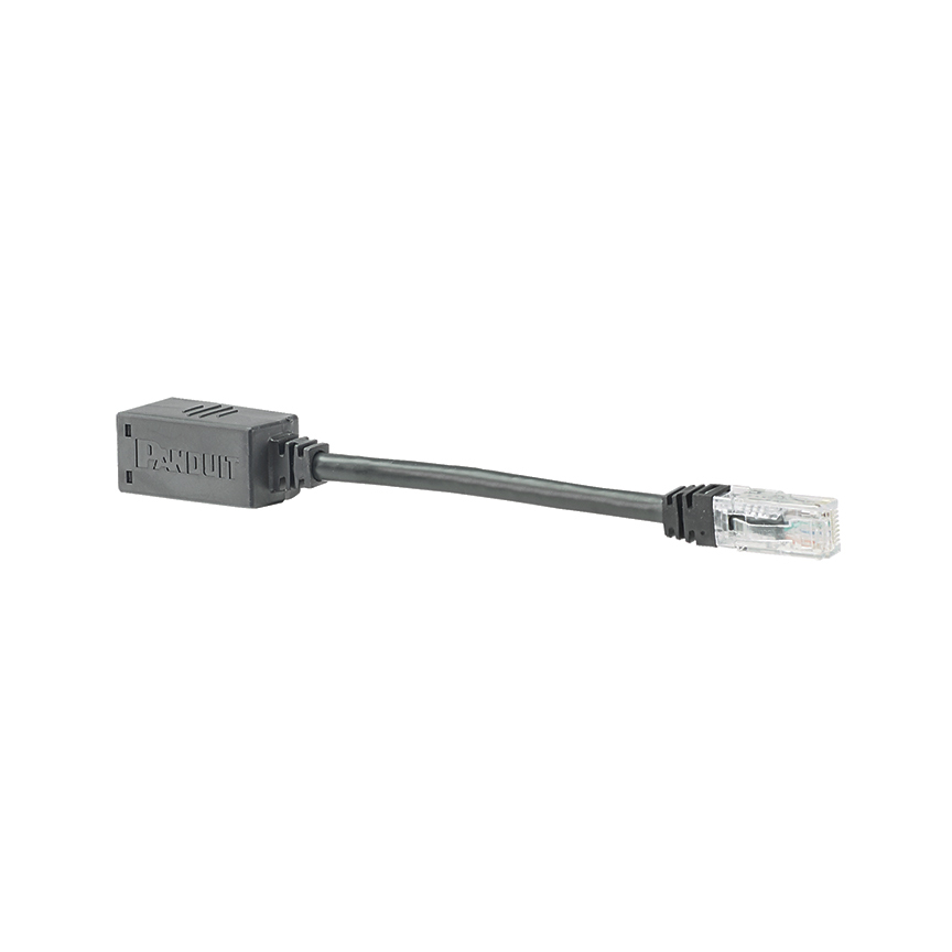 BKA6ASD8INBL Cat 6A CM Rated Break Away Adapter, UTP Connector, Black