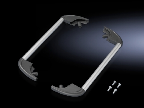 6375010 Handle Set, Comfort Grip Handle, For Use With CP Series Enclosure, Comfort Panel, Aluminum/Die Cast Zinc/Polyamide, Natural Anodized/Powder Coated