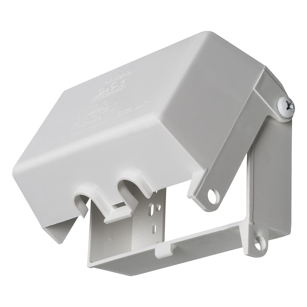 DBPH1 Dri-Box DB Series 1-Gang Horizontal Mount Adapter With Non-Metallic Cover, Base, For Use With Wiring Device and Standard Size Wallplate, Plastic, White