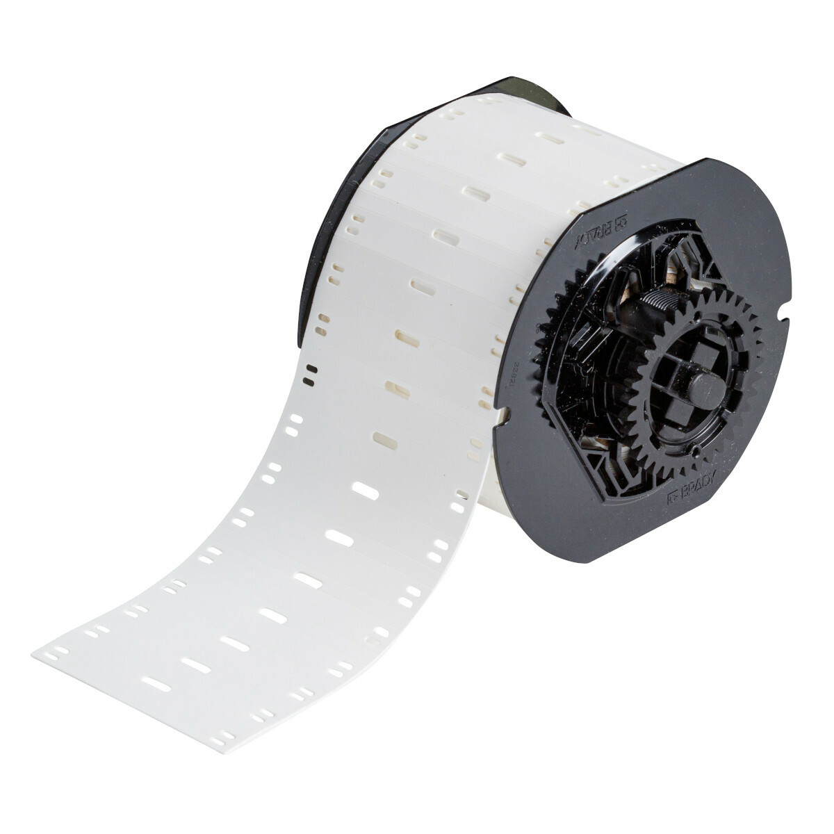 B33-75X10-7643-WT Die-Cut Thermal Transfer Rectangle Cable Tag, 2.95 in W, White, B-7643 Polyether Polyurethane