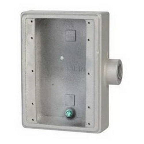 FS-3-75 Unilets Type FS Heavy Duty Shallow Device Box With Internal Ground Screw, Malleable Iron, 40 cu-in Capacity, 3 Gangs, 1 Outlets, 1 Knockouts, 4.56 in H x 6.44 in W x 2 in D