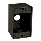 1-Gang 3-Hole 3/4 in. Deep Outlet Box - Bronze