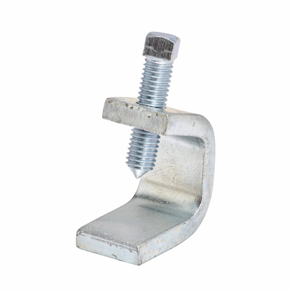 B212-1/4ZN I-Beam Clamp, 1-1/4 in W x 7/8 in THK Flange, 600 lb Load, Low Carbon Steel
