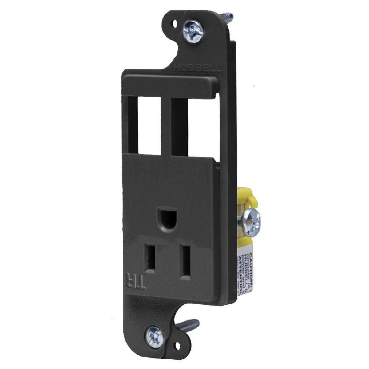 RJ65BKTR Tamper Resistant Multimedia Outlet, Power Receptacle Outlet, Wall Mounting, NEMA 5-15R Configuration