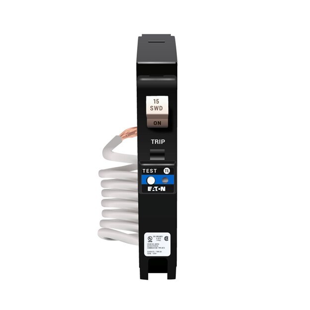 CHFN115DF Type CH Dual Function Arc Fault/Ground Fault Combination Circuit Breaker, 120/240 V AC, 15 A, 10 kA Interrupt, 1 Poles