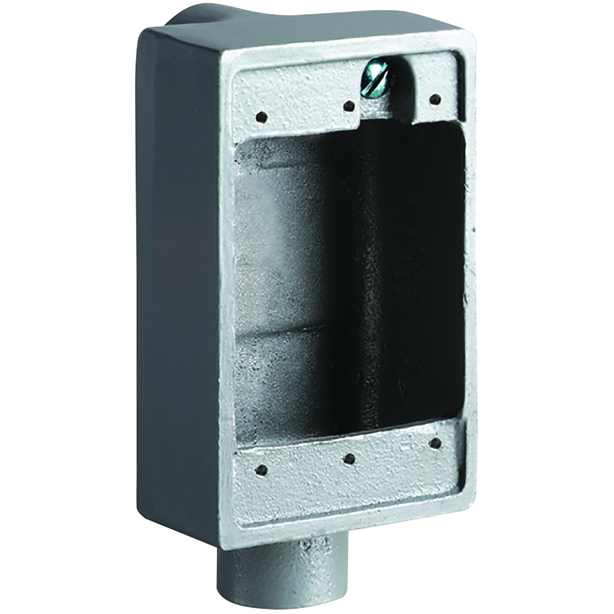 FSLB-2 F Series Type FSLB Feed-Through Shallow Cast Device Box, Copper-Free Aluminum, 18 cu-in Capacity, 1 Gangs, 1 Outlets, 5-1/2 in H x 2-7/8 in W x 2-29/32 in D