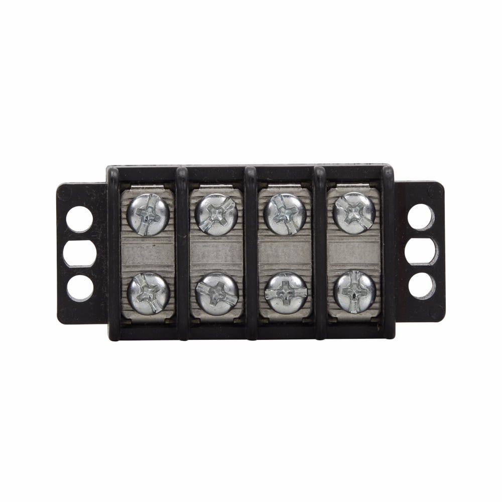 TB200-16 16-Pole Double Row Terminal Block, 300 V, 30 A, 22 to 12 AWG Wire, Black