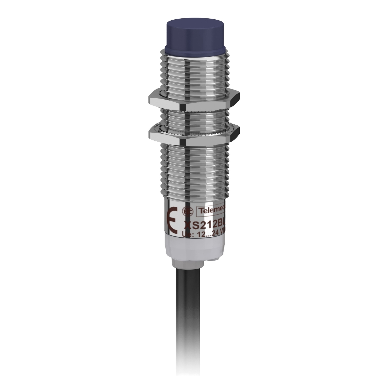 XS212BLPAL2 Osiprox Fixed Cylindrical Proximity Sensor With Reverse Polarity Protection, Inductive, PNP Output, 1NO Contact, 10 to 36/12 to 24 V DC
