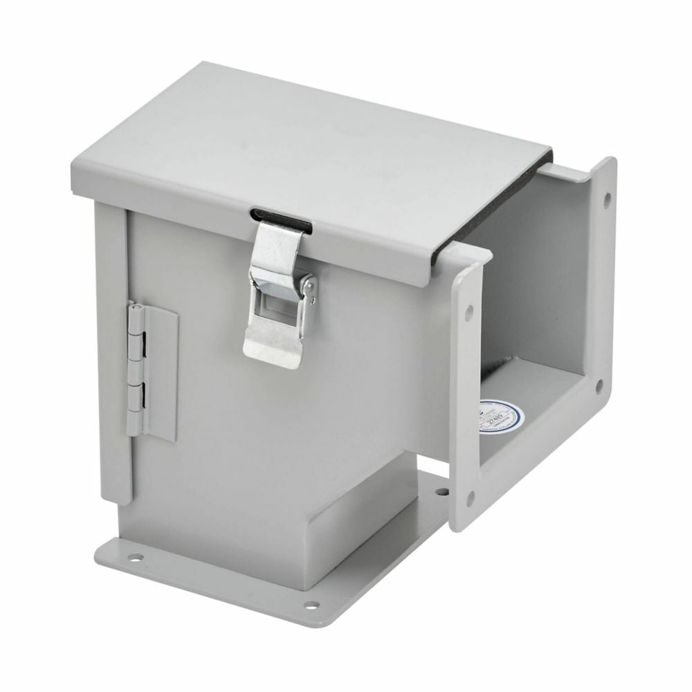 44-12LE9C D90 Outside Opening Wireway Elbow, 7.44 in L x 4 in W x 4 in H, 90 deg Bend, Steel