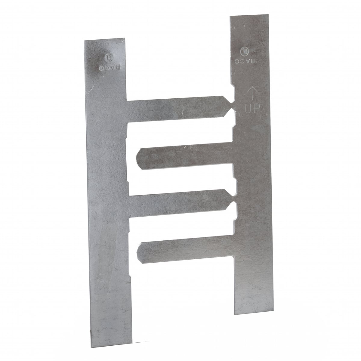 977 Switch Box Support, 5-1/4 in L x 3.438 in W, Stamped Steel, Silver