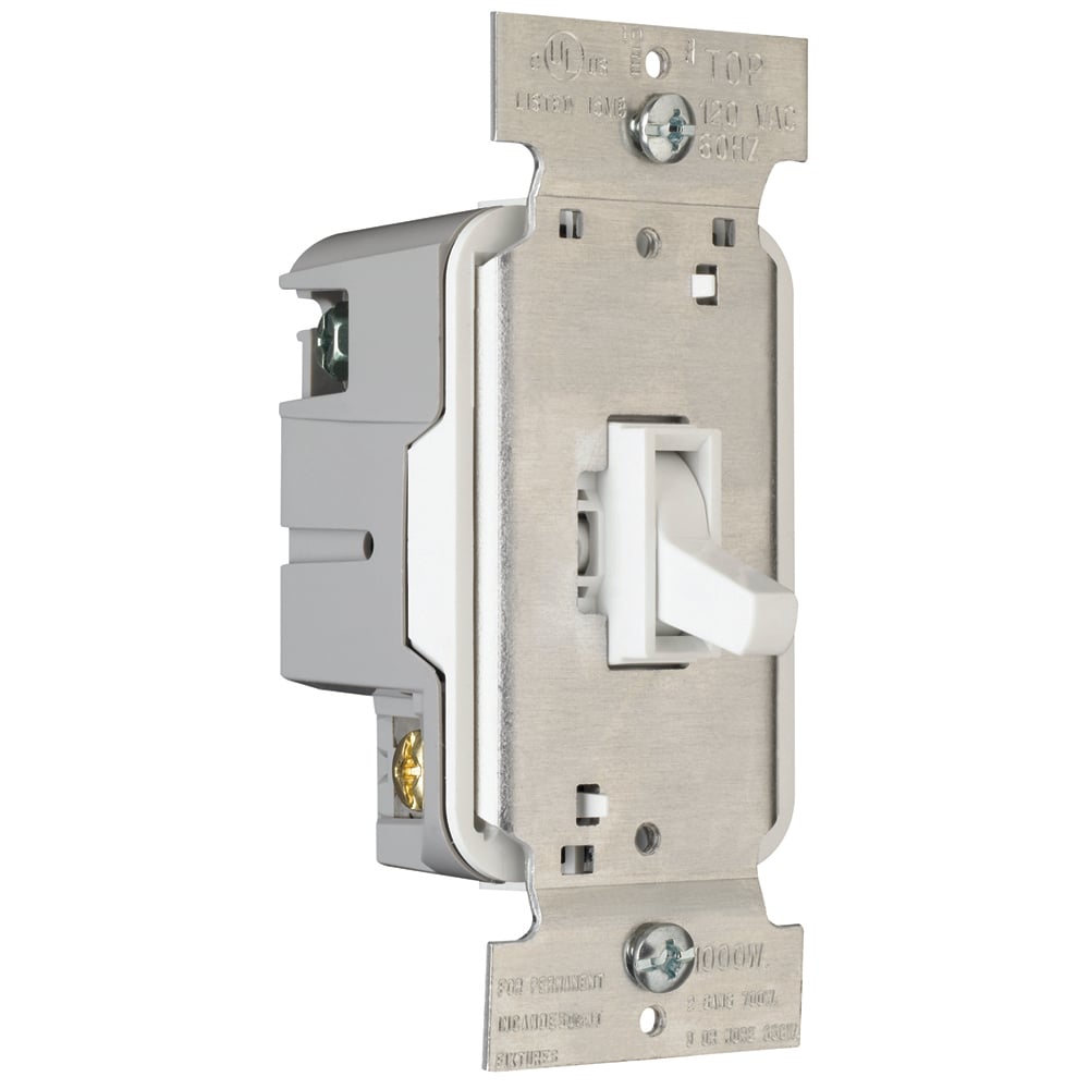 T1000W Wattstopper TradeMaster Dimmer, 120 VAC, 1 Poles, White
