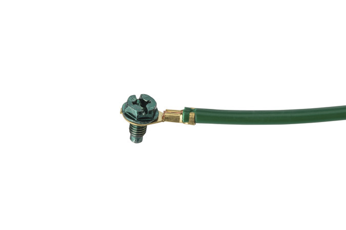 PG12SC Grounding Pigtail With Combo Slotted Screw, 12 AWG Stranded Wire, 8 in L