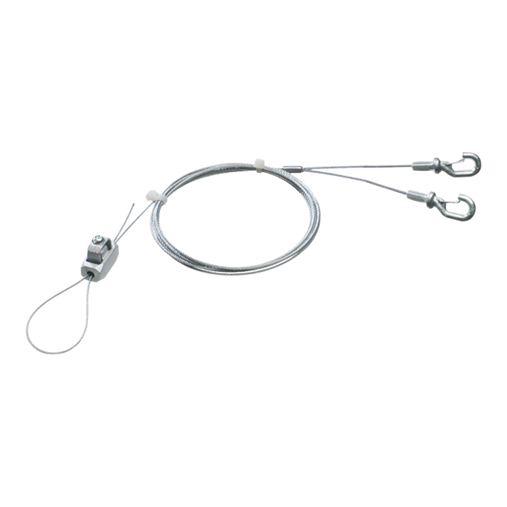 Galvanized braided support wire 18" Y kit with hooks. 5ft length. Holds up to 75lbs. .080 wire