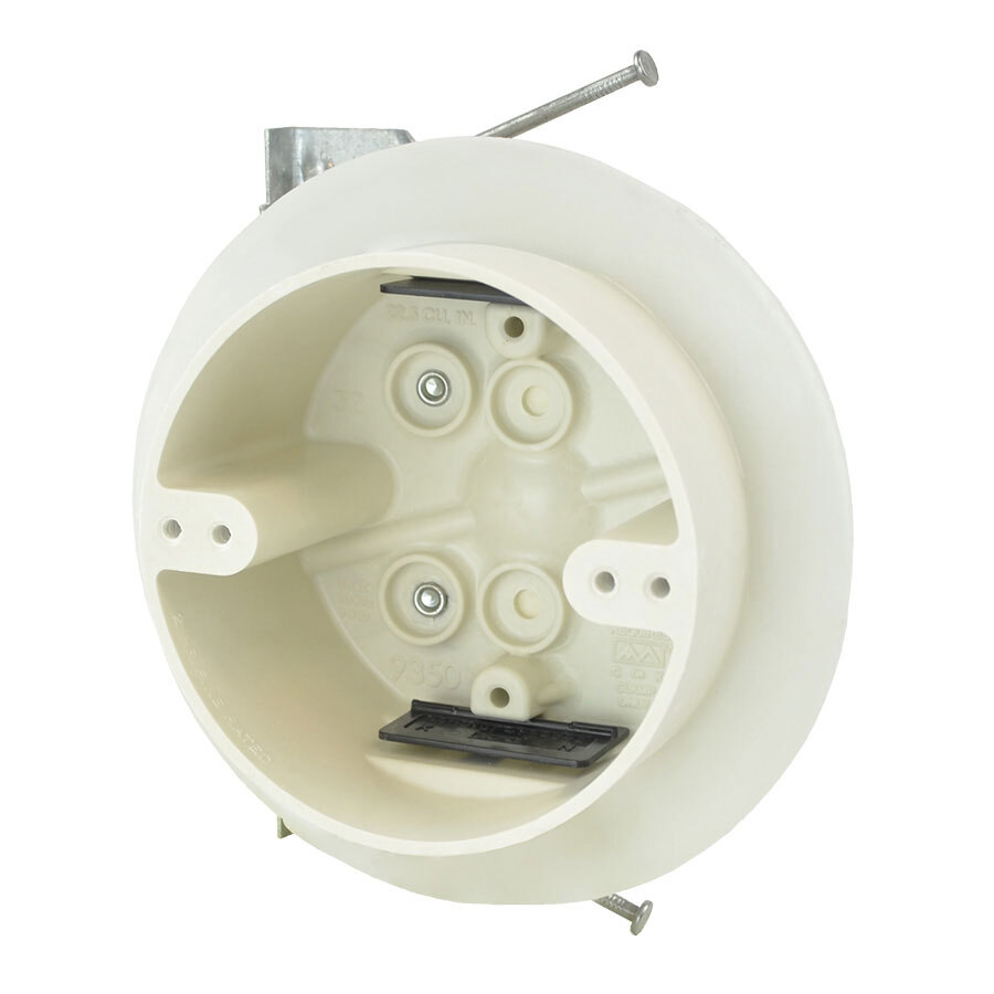 Speed Klamps; Vapor-Tight Round Fixture Support Box; 2-7/16 Inch Depth, Thermoset-Fiberglass, 22.5 Cubic-Inch, Beige/Tan