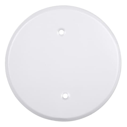 CCRSB Red Dot Weatherproof Round Box Cover, 5 in Dia, Blank Cover, Stamped Aluminum
