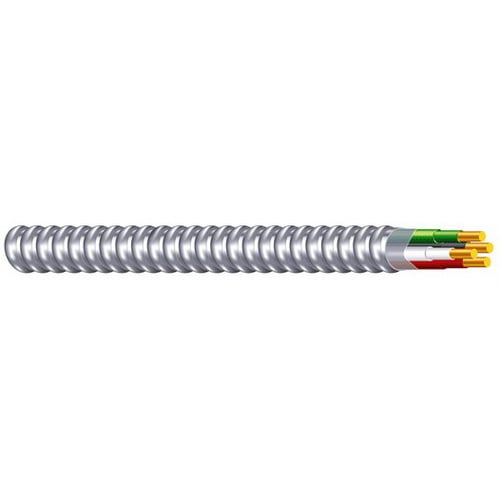 Aluminum MC Cable, 12/2 AWG, Solid, 250 Foot Coil