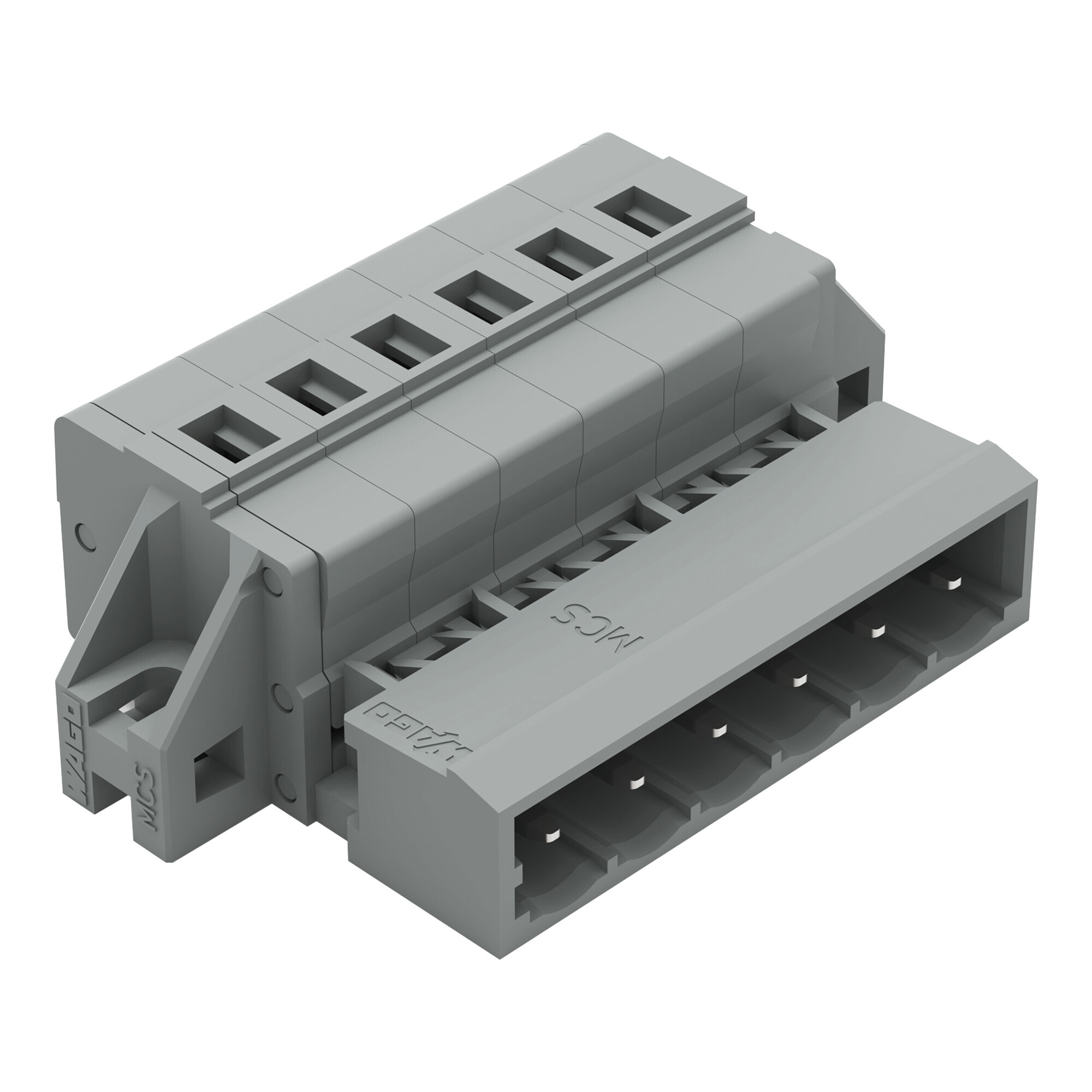 231-606/019-000 Operating Tool 1-Conductor Male Connector, 630 V, 12 A, 28 to 12 AWG Wire, 6 Poles, Panel Mount