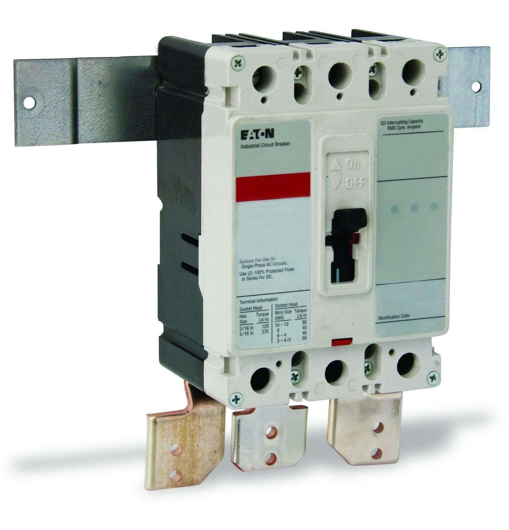 BKED175T Pow-R-Stock 1/3-Phase Main or Sub-Feed Breaker Kit, 240 V AC, 175 A, 65 kA Interrupt, 3 Poles, Thermal Magnetic Trip