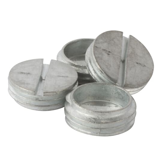 DPLG-1 Red Dot D-Pak Threaded Close-Up Plug, 1/2 in, For Use With Weatherproof Metallic Box, Zinc