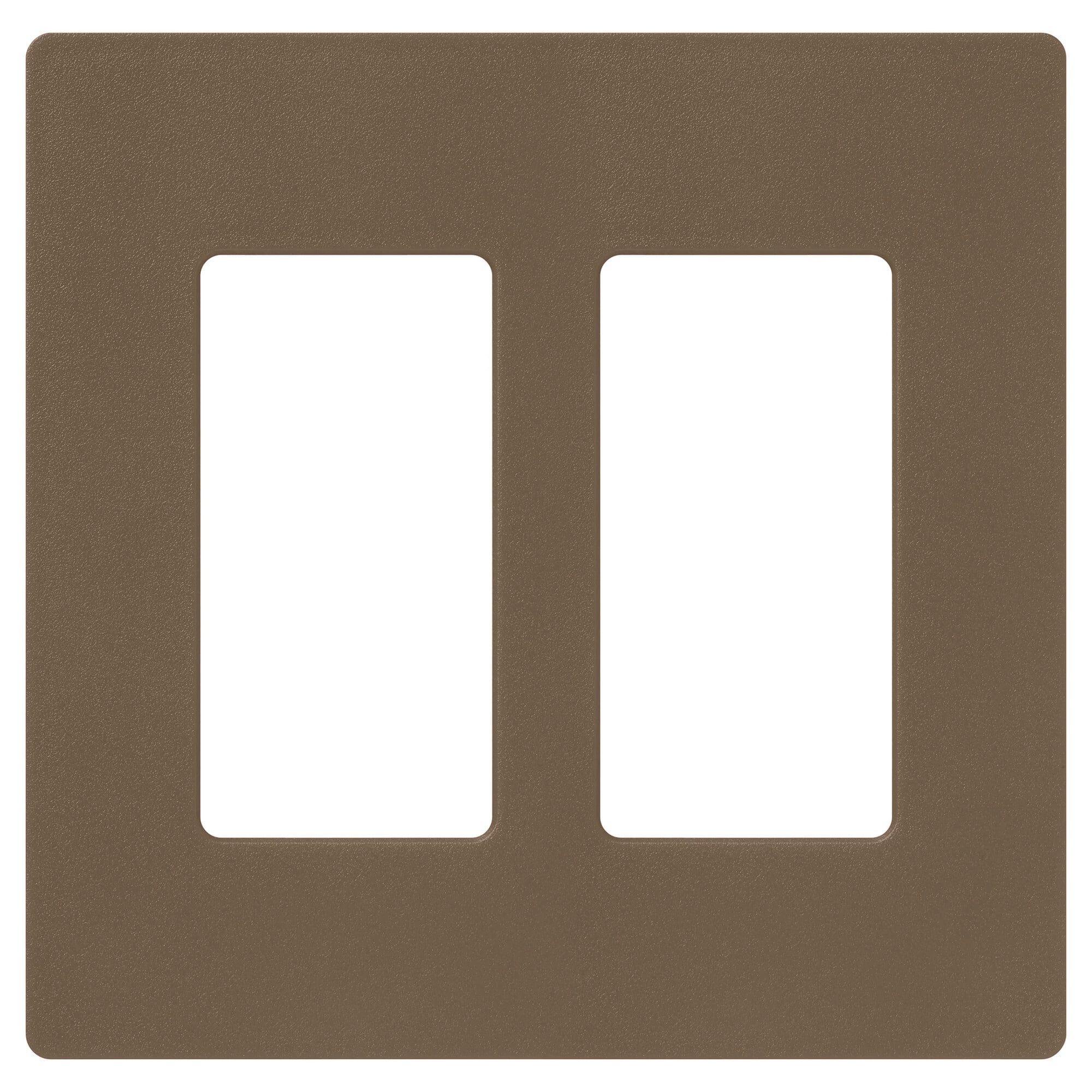 SC-2-EP Claro Wall Plate for Decorator-Style Dimmers, Switches, and Outlets, 2 Gang, Satin, Espresso