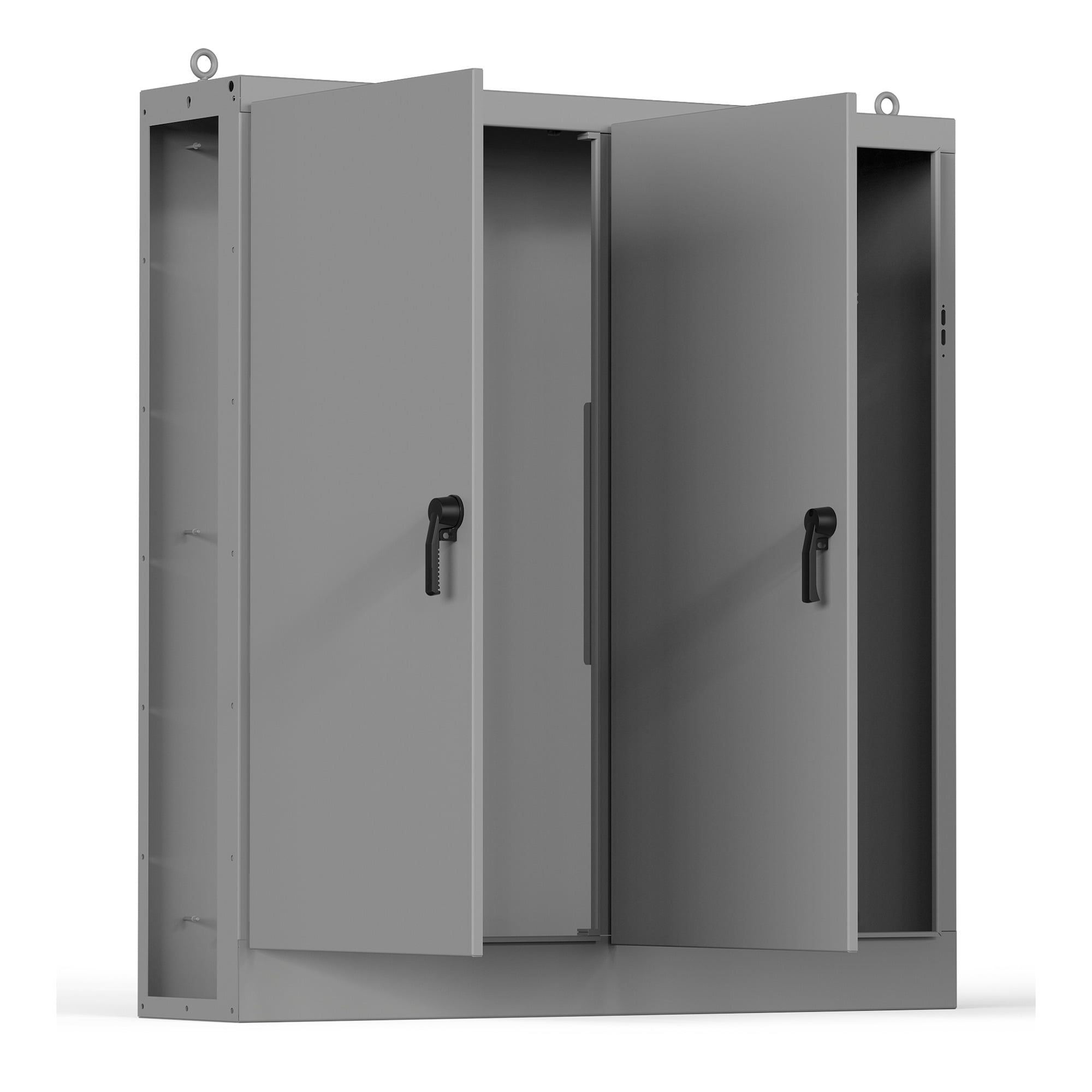 AU84X7818LLP 2-Door Left Side Open Disconnect Modular Universal Enclosure, 39.76 in W x 18.11 in D x 84.13 in H, NEMA 3R/4/12 NEMA Rating, Mild Steel