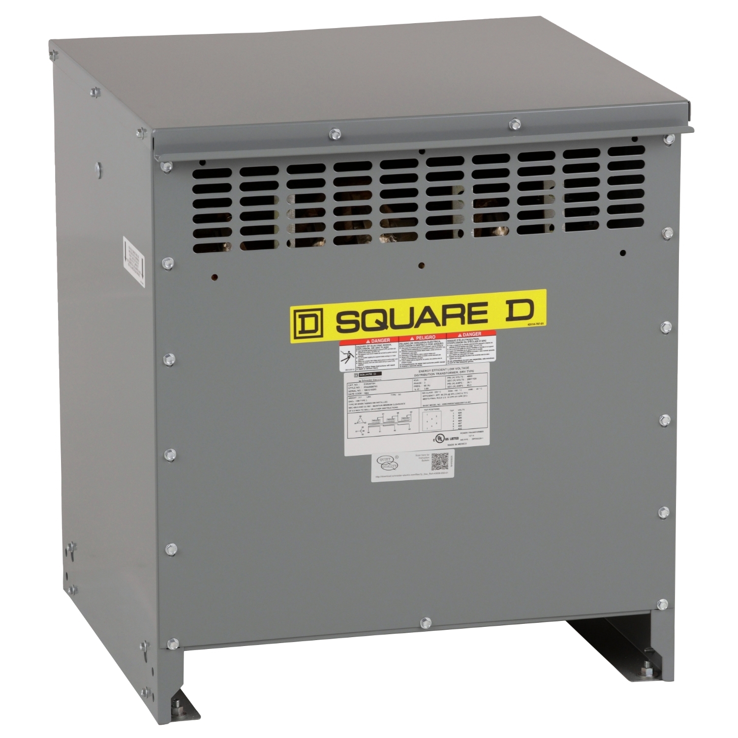 EXN30T3HBCU Low Voltage Transformer, 480 V Primary, 208Y, 120 V Secondary, 3 Phase