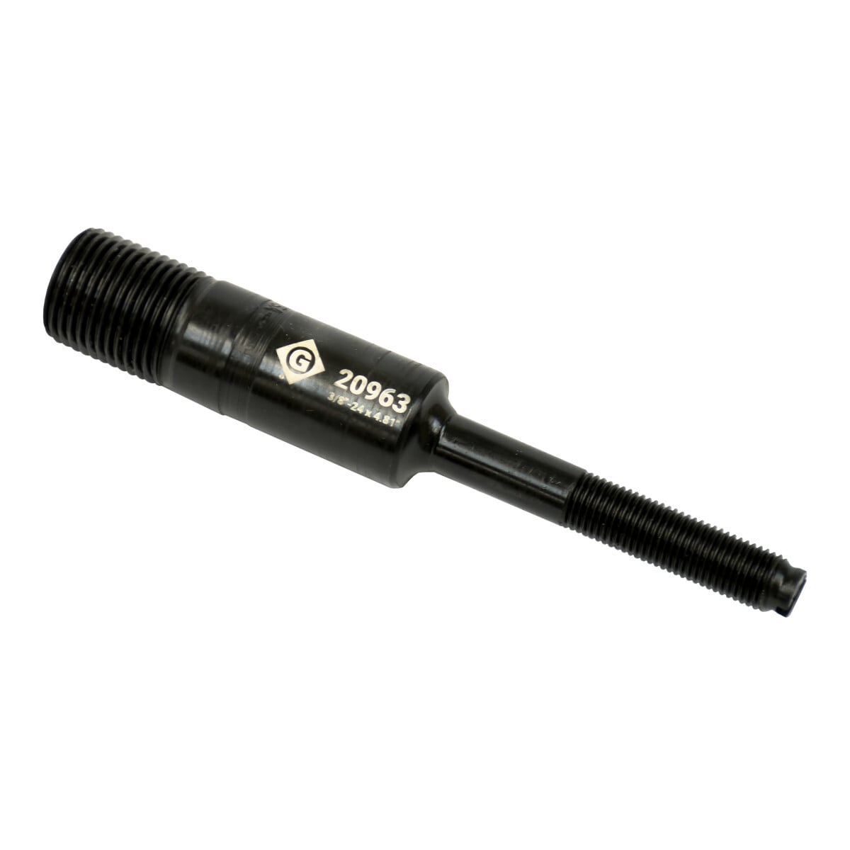 20963 Replacement Draw Stud, Hydraulic Driver, 3/8 to 3/4 in Dia x 4.8 in L, Mild Steel, For Use With Slug-Buster Ram and Hand Pump Kit, Knockout Punch, Battery/Hydraulic Driver