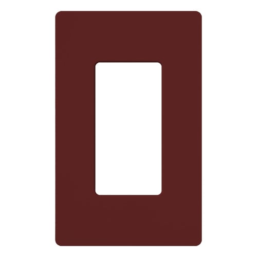 SC-1-MR Diva Satin Colors Designer Style Screwless Standard Wall Plate, 1 Gangs, 2.94 in W x 4.69 in H, Plastic, Merlot