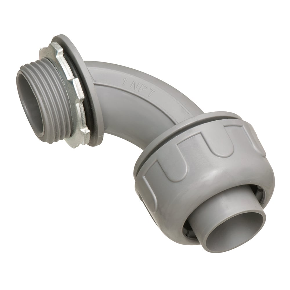 NMLT905C Connector, 1/2 in Trade, 90 deg, Plastic