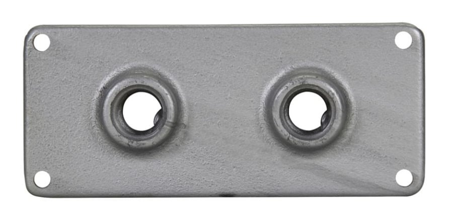 RSP66 4E Raintight Conduit Hub Plate, (2) 2 in Hub, For Use With 8-1/2 x 4 in Sides of RS and RSM Series Junction Boxes, Feraloy Iron Alloy
