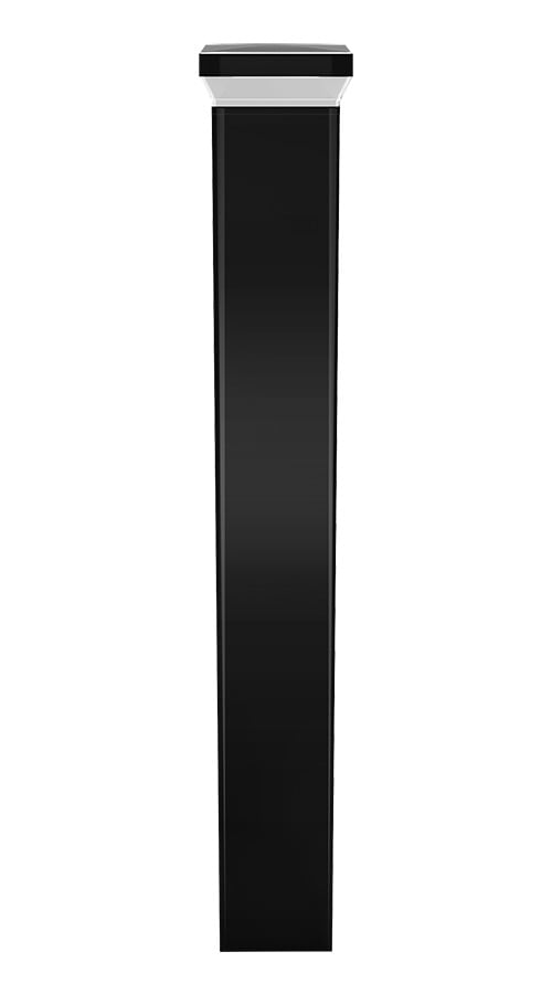 BLED12YK-180 180 deg Square Bollard Light,) LED Lamp, 12 W Fixture, 120 to 277 V AC, Black Housing