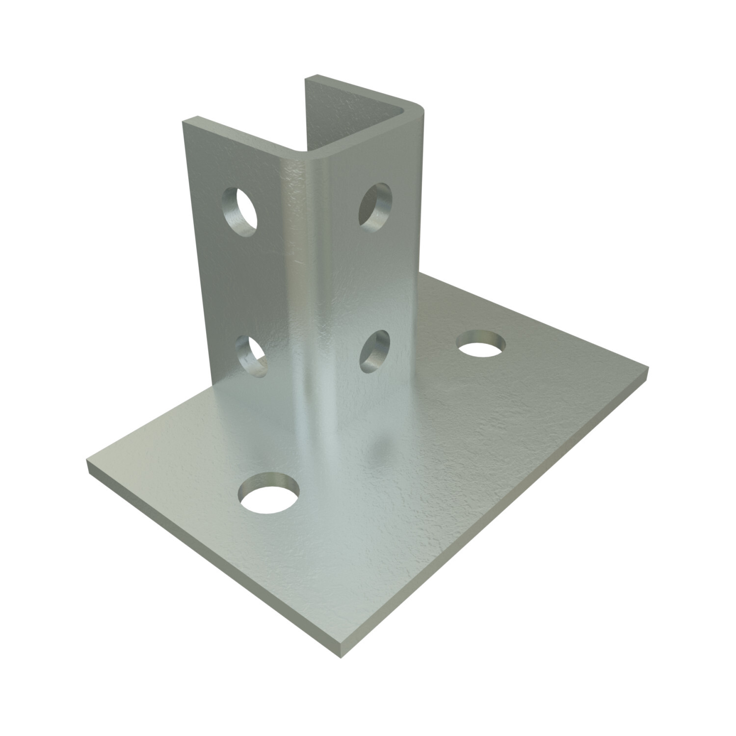 P2942-HG Post Base, 1 Channel, Centered Channel Position, For Use With 1-5/8 in W Series Channel, Steel