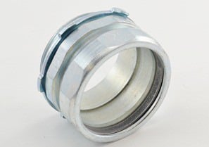 255-US Bridgeport Non-Insulated Compression Connector, 2 in Trade, For Use With EMT Conduit, Steel, Electro-Plated Zinc