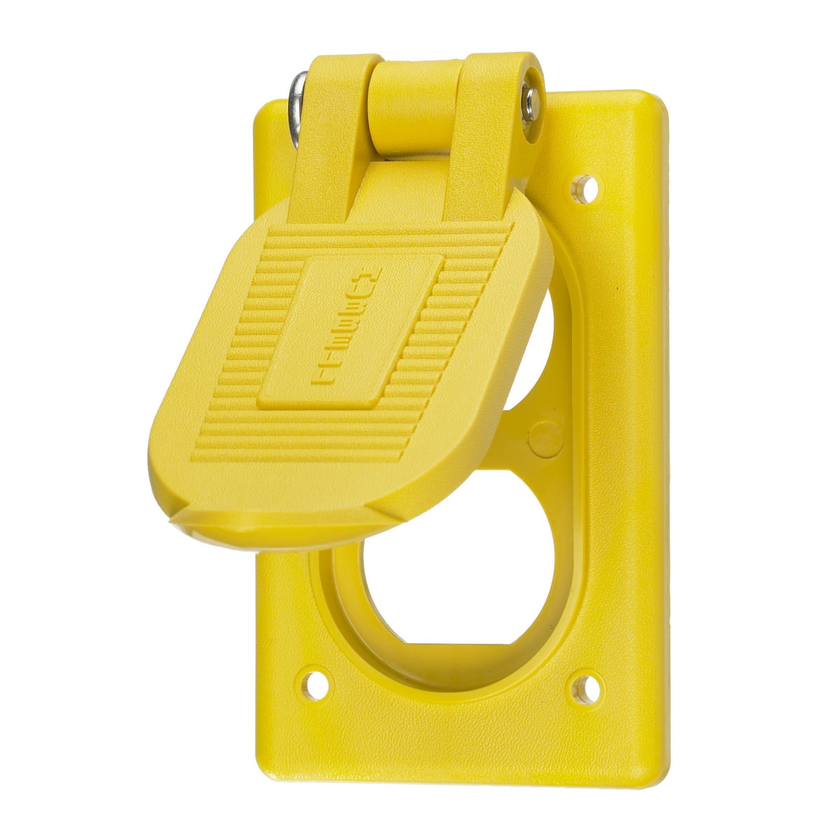 HBL52CM21 Weatherproof Molded Electrical Box Cover, 4.58 in L x 2.843 in W x 1.09 in D, Duplex Surge Receptacle Cover, Thermoplastic