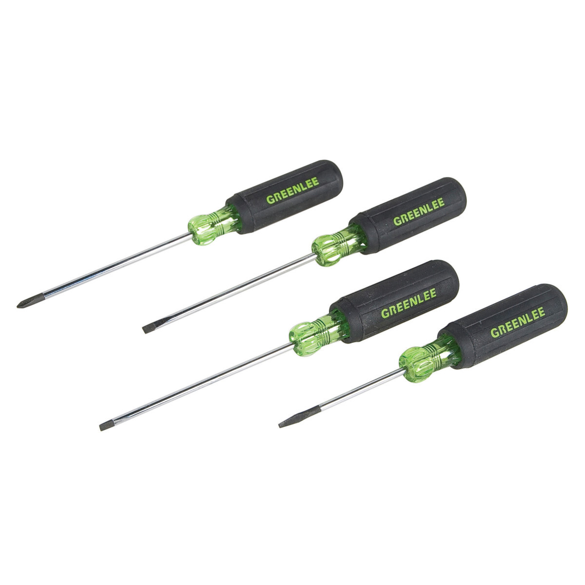 0153-03C Mini Screwdriver Set, 4 Pieces, ASME Specified, Acetate Handle/SVCM Steel Shank, Black Phosphate