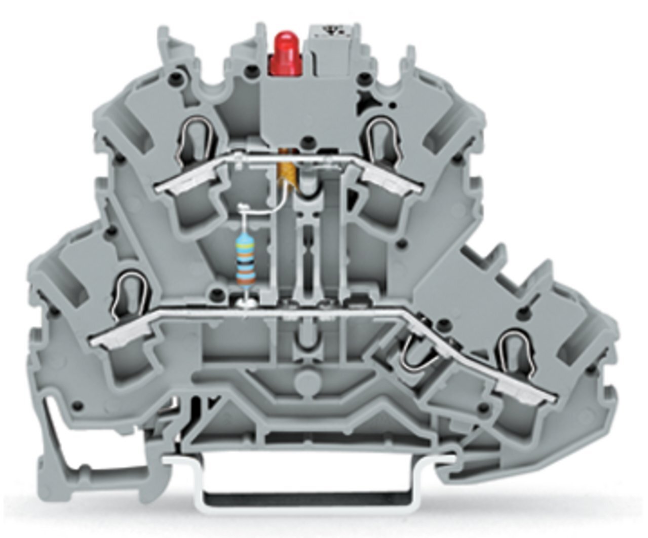 2002-2221/1000-413 Operating Tool Component Terminal Block, 24 V, 0.025 A, 22 to 12 AWG Wire, 2 Poles, DIN Rail Mount