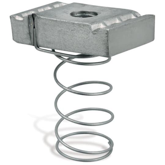 B-912-3/8 Kindorf Spring Nut, 3/8-16 UNC Thread, 5/16 in THK, For Use With 3/4 in Deep Channel, Steel