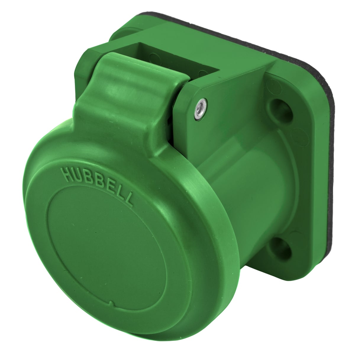 HBLNCAGN 16 Series 1-Device Non-Metallic Weatherproof Surface Mount Protective Lift Cover, #1, For Use With 300/400 A, 600 V AC/250 V DC 1-Pole and Temporary Power Device, Nylon/PBT, Green