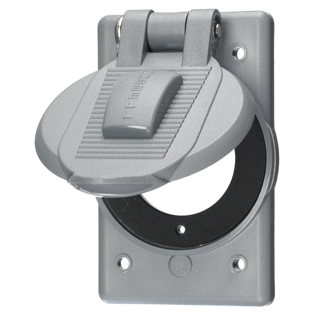 WP1 Self-Closing Weatherproof Molded Outlet Box Cover, 4.56 in L x 2.84 in W x 1.09 in D, Polyester/Thermoplastic