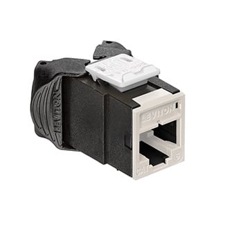 6AUJK-RI6 Atlast-X1 QuickPort Component Rated UTP Connector, Cat 6a Module, Flush Mount, 1 Port, Die Cast Zinc, Ivory